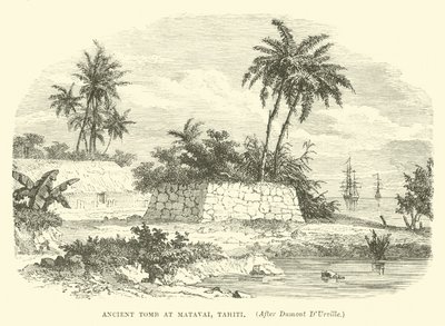 Ancient Tomb at Matavai, Tahiti, after Dumont D