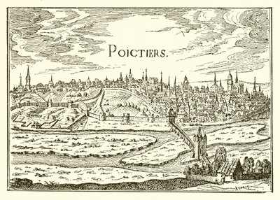 Ancient View of Poitiers by English School