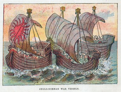 Anglo-Norman war vessels by English School