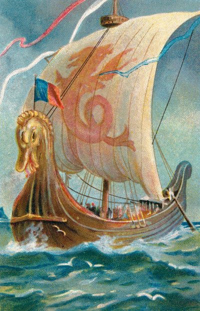 Anglo-Saxon Ship by English School