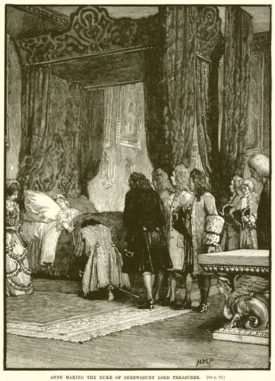 Anne Making the Duke of Shrewsbury Lord Treasurer by English School