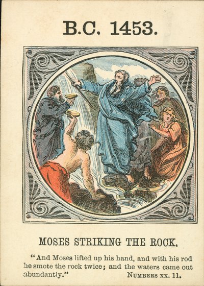 Anno Mundi: BC 1453, Moses Striking The Rock by English School