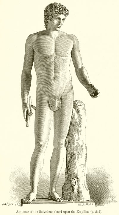 Antinous of the Belvedere, Found upon the Esquiline by English School