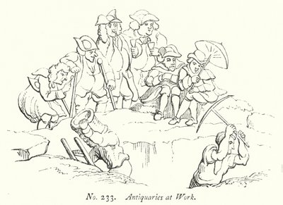 Antiquaries at Work by English School