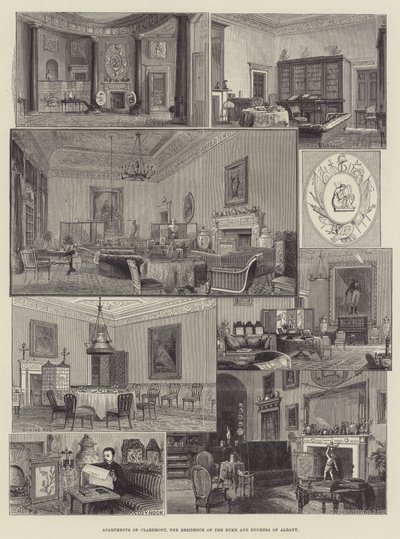 Apartments of Claremont, the Residence of the Duke and Duchess of Albany by English School