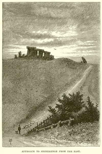 Approach to Stonehenge from the East by English School