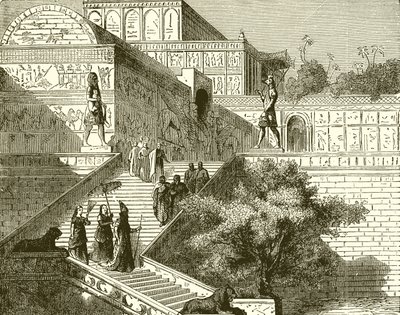Approach to the Palace at Nineveh by English School
