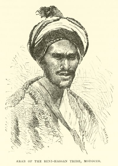 Arab of the Beni-Hassan Tribe, Morocco by English School