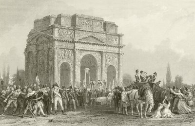 Arch of Marius, at Orange, on the Rhone by English School