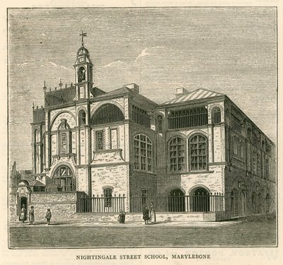 Architecture of the London School Board: Nightingale Street School, Marylebone, London by English School