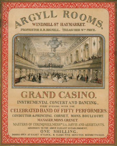 Argyll Rooms, Windmill Street, Haymarket, London by English School