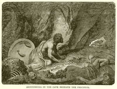 Aristomenes in the Cave Beneath the Precipice by English School