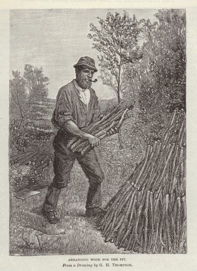 Arranging Wood for the Pit by English School