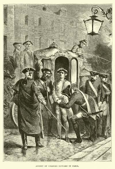 Arrest of Charles Edward in Paris by English School