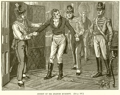 Arrest of Sir Francis Burdett by English School