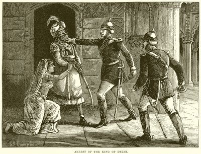 Arrest of the King of Delhi by English School