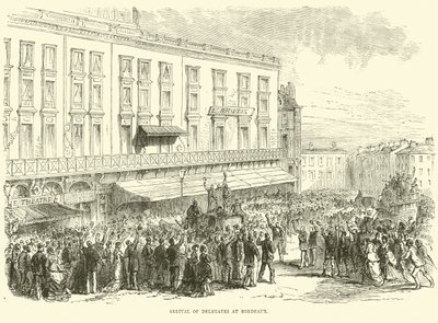 Arrival of Delegates at Bordeaux, December 1870 by English School