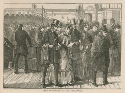 Arrival of Members of Parliament at St Paul