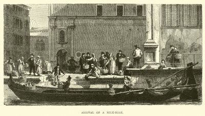 Arrival of a Milk-boat by English School