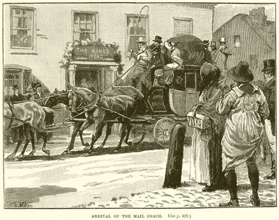 Arrival of the Mail Coach by English School