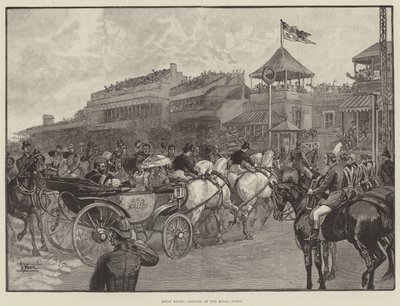 Ascot Races, Arrival of the Royal Party by English School