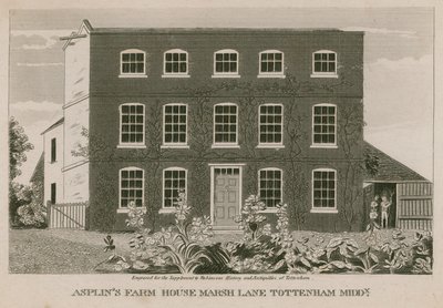 Asplins Farm House, Marsh Lane, Tottenham, London by English School