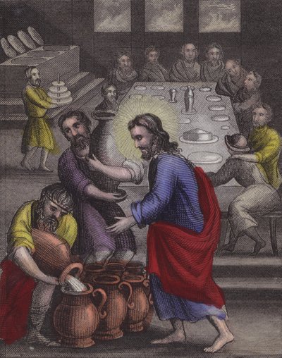 At Cana they a nuptial feast prepare ... by English School