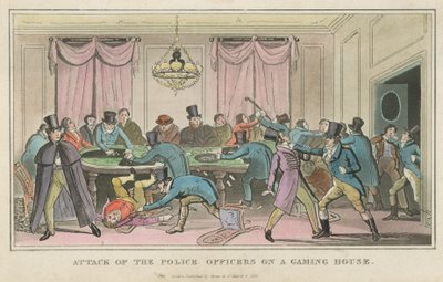 Attack of the Police Officers on a Gaming House by English School