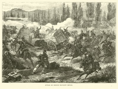Attack on French provision convoy, September 1870 by English School