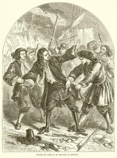 Attack on James II at the Isle of Sheppey by English School