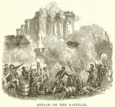 Attack on the Bastille by English School