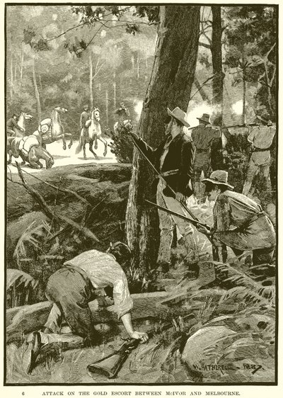 Attack on the Gold Escort between McIvor and Melbourne by English School