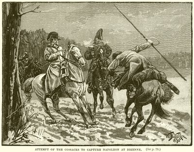 Attempt of the Cossacks to Capture Napoleon at Brienne by English School