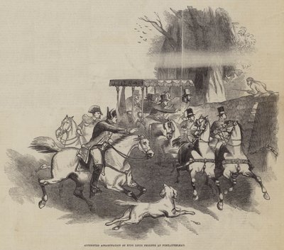 Attempted Assassination of King Louis Philippe at Fontainebleau by English School