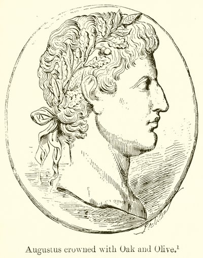 Augustus crowned with Oak and Olive by English School