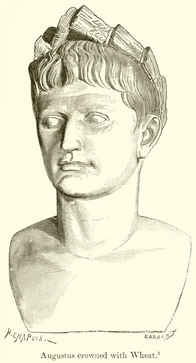 Augustus crowned with Wheat by English School