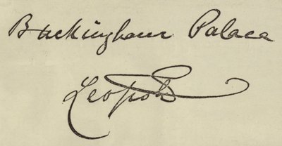 Autograph of the Duke of Albany by English School