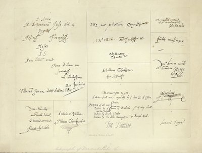 Autographs of Dramatic Poets by English School