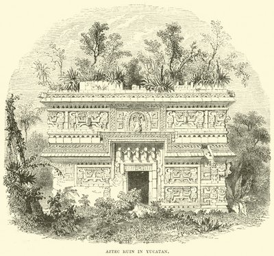 Aztec Ruin in Yucatan by English School