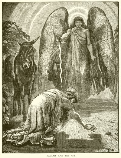 Balaam and His Ass by English School