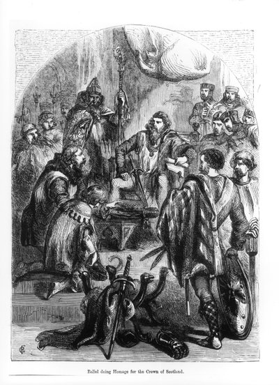 Baliol (1249-1315) Doing Homage for the Crown of Scotland by English School
