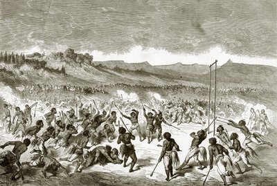 Ball Playing Among the Choctaw Indians by English School