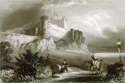 Bamborough Castle by English School