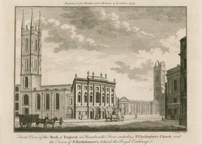 Bank of England, East Wing Added by Sir Robert Taylor, 1765 by English School