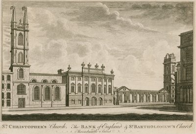 Bank of England, East Wing Added by Sir Robert Taylor, 1765 by English School