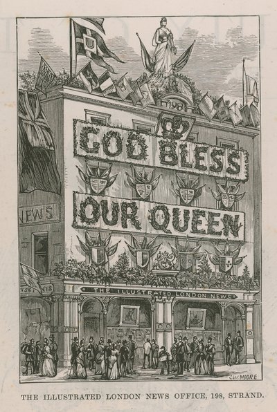 Banner Adorning the Illustrated London News Offices by English School
