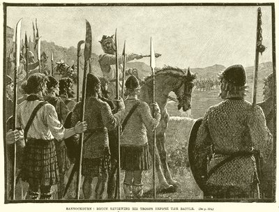 Bannockburn: Bruce Reviewing His Troops Before the Battle by English School
