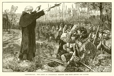 Bannockburn: The Abbot of Inchaffray Blessing the Scots Before the Battle by English School