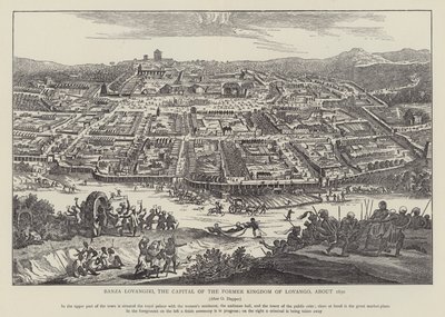 Banza Lovangiri, the Capital of the Former Kingdom of Lovango, about 1670 by English School