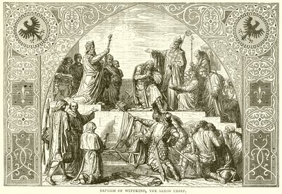 Baptism of Witukind, the Saxon Chief by English School